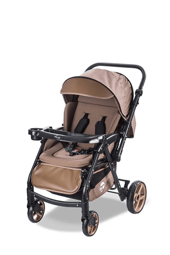 Bc-500 kahve Bebek Arabası - Bc-500 Combo Maxi Pro - Çift Yönlü Katlanır Bebek Arabası Kahve
