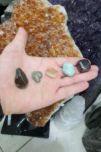 beautifulnaturelstones 777dekor520 Sitrin, Pirit , Malahit , Akuamarin , Hematit Doğal Taş ( Huzur , Para , Şans, Bereket )