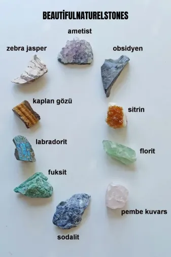 beautifulnaturelstones dogalta520 Doğaltaş Ham 10 Adet Küçük Boy