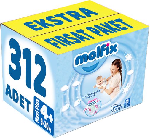 Bebek Bezi Beden:4+ (9-20Kg) Maxi Plus 312 Adet Ekstra Fırsat Pk