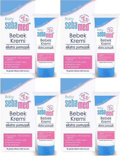 Bebek Kremi 200ML Ekstra Yumuşak 4 Lü Set
