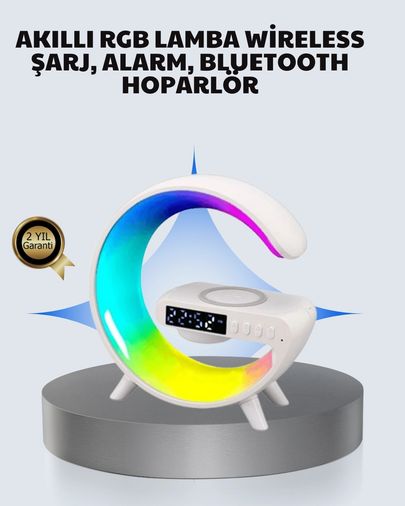 Belirtilmemiş 116864130 Başucu İçin Tasarlanmış Kablosuz Şarjlı Gece Lambası Ve Bluetooth Ses Sistemi