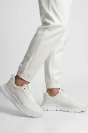 Beyaz Bağcıklı Erkek Sneaker