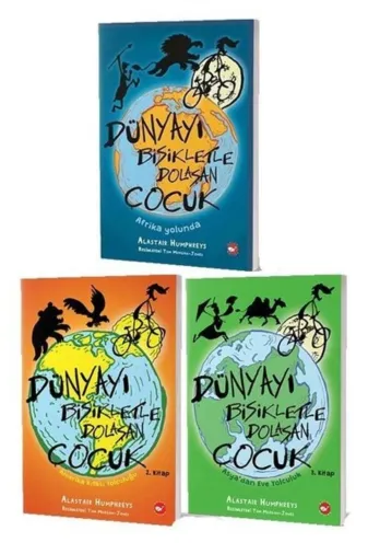 Beyaz Balina Yayınları Dünyayı Bisikletle Dolaşan Çocuk Seti (3 Kitap Takım) - Alastair Humphreys 9780312429409