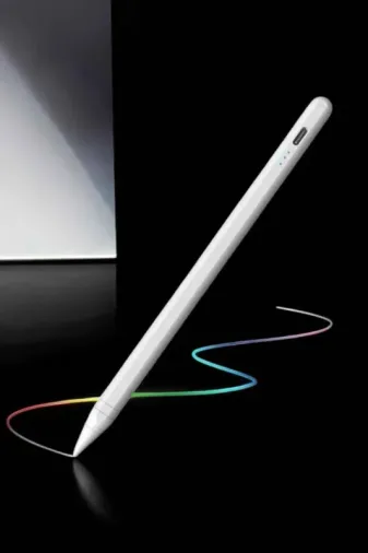 Beyaz Dokunmatik Kalem Yedek Uçlu Android Ve İos Uyumlu