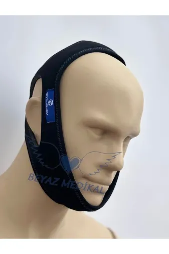 Beyaz Medikal Barton Bandajı Çene Ağız Kapatma , Ağız Kapama Bandı , Horlama Bandı Standart Beden