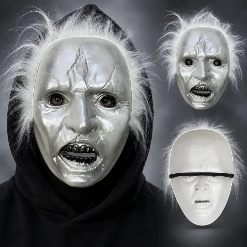 Beyaz Saçlı Michael Myers Plastik Karakter Maskesi (4745)