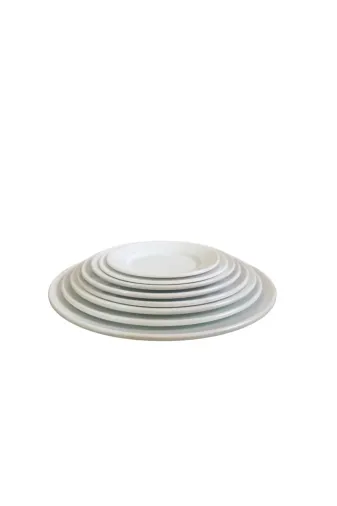 Beyazay TBK6 A Kalite Melamin 6 Adet 25 Cm Beyaz Servis Tabağı