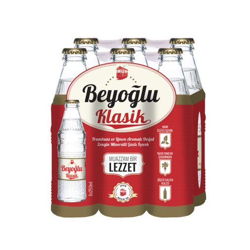beyoğlu8787452 Beyoğlu Klasik Karışık Meyve Aromalı Gazlı İçecek 6 X 250 Ml