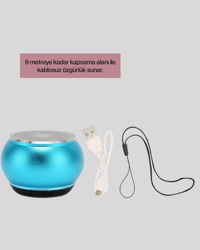 Bezos 125024672 Mey İthalat Kablosuz Bluetooth 5.0 Hoparlör Kompakt Ve Güçlü Ses Çok Renkli