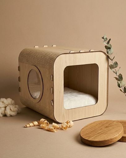 Bezos 127165836 Özel Tasarım Luna Mdf Kedi Evi Ahşap