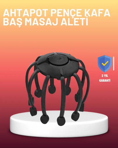 BFS USB Şarjlı Kafa Masaj Aleti 3 Modlu 8 Başlıklı Stres Giderici
