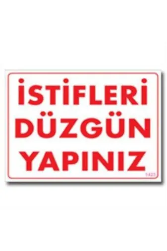 BilfolD SDTA-286568 İstifleri Düzgün Yapınız Uyarı Levhası 25X35 Kod:1423