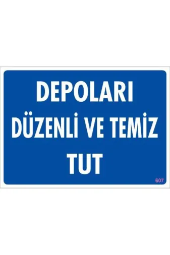 BilfolD SDTA-292225 Depolama Uyarı Levhası 25X35 Kod:607