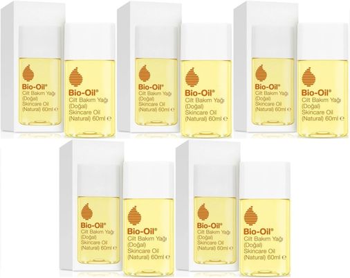 Bio-Oil %100 Natural Çatlak Karşıtı & Leke Karşıtı Nemlendirici Doğal Cilt Bakım Yağı 60ML (5Li Set)