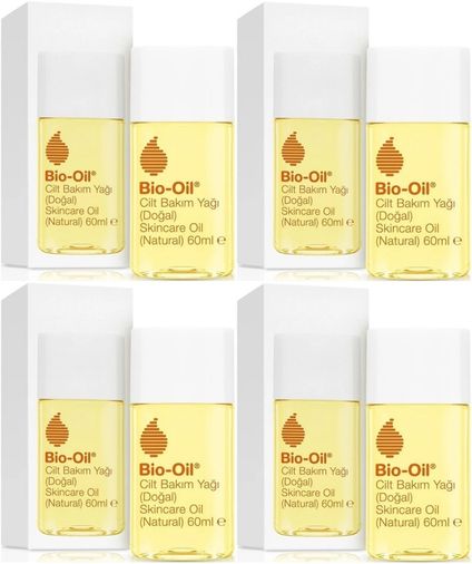 Bio-Oil %100 Natural Çatlak Karşıtı & Leke Karşıtı Nemlendirici Doğal Cilt Bakım Yağı 60ML (4Lü Set)