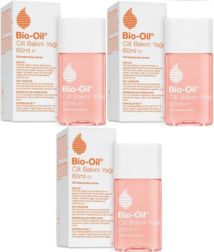 Bio-Oil Çatlak Oluşumunu Önleyici Cilt Bakım Yağı 60ML (Yeni Formül) (3 Lü Set)