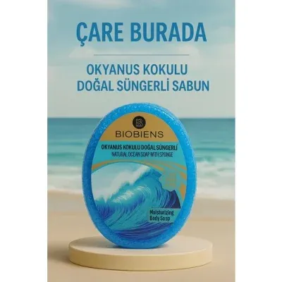 Biobiens - Okyanus Kokulu Doğal Süngerli Sabun 135 gr