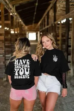 Bisiklet Yaka Kısa Kol Baskılı T-shirt - Siyah - L - Siyah