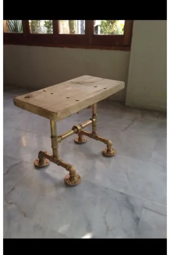Blbndesign RafNo332 Dekoratif Borudan Sehpa