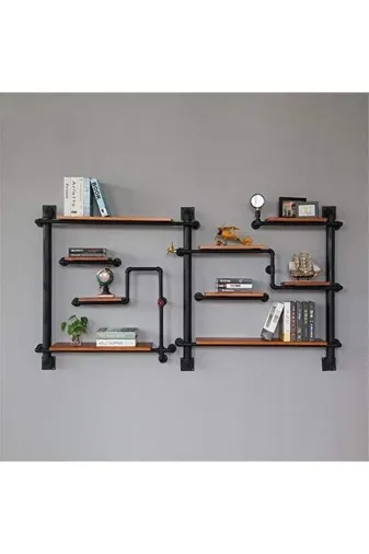 Blbndesign RafNo376 Dekoratif Duvara Borudan Raf