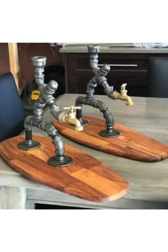 Blbndesign RafNo444 Dekoratif Borudan İçecek Standı 2 Adet