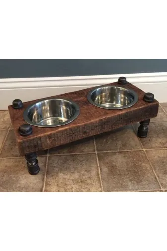 Blbndesign RafNo471 Dekoratif Borudan Kedi Köpek Mama Standı