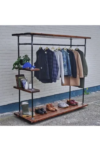Blbndesign RafNo549 Dekoratif Borudan Raf Ve Askılık 150 Cm
