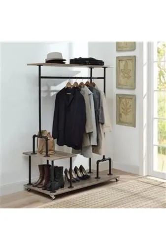 Blbndesign RafNo576 Dekoratif Borudan Raf Ve Askılık 150 Cm