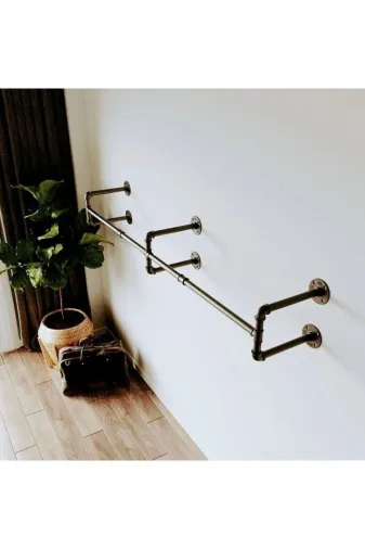 Blbndesign Rafno580 Dekoratif Borudan Duvara Askılık 150 Cm