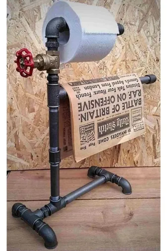 Blbndesign RafNo584 Dekoratif Borudan Tuvalet Kağıdı Askılık