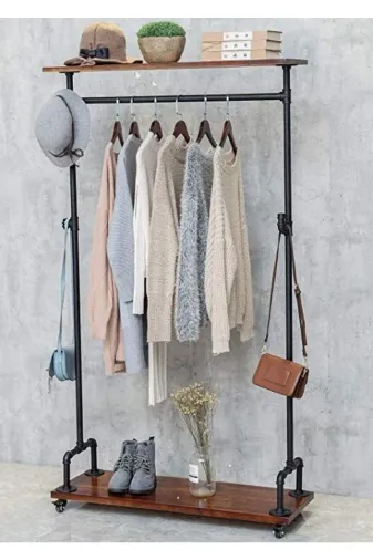 Blbndesign TYC00586137123 Dekoratif Borudan Raf Ve Askılık 125 Cm