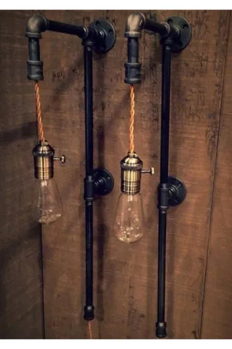 Blbndesign Ürün No:113 Dekoratif Duvara Aydınlatma Lambader 2 Adet