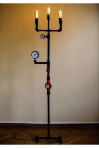 Blbndesign Ürün No:652 Dekoratif Salona Borudan Aydınlatma Lambader