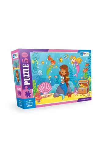 Blue Focus Yayınları KTP-8681176323111 Blue Focus - Mermaid (Deniz Kızı) - Puzzle 50 Parça