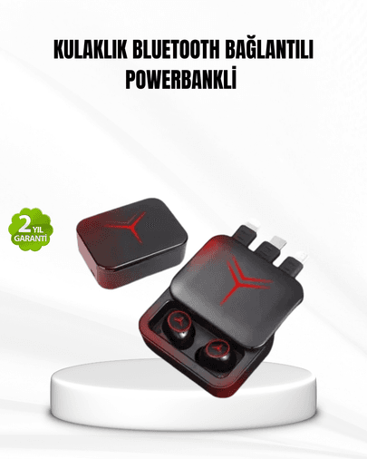 Bluetooth Powerbank Kulaklık – Kablosuz, Uzun Pil Ömrü, Dokunmatik ve Yüksek Ses Kalitesi