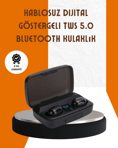 Bluetooth V5.0 Parmak Dokunmatik Kontrol Kablosuz Kulaklık Şarj Kutulu Model