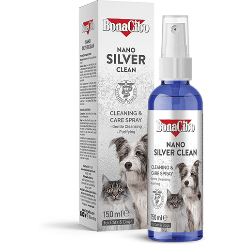 BonaCibo ked798401504 Nano Silver Sprey Kedi Ve Köpekler Için Temizlik Ve Bakım Spreyi 150 Ml