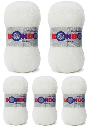 Bonbon RT-RYL-10ARBNFS200-5 5 Adet Festival Simli Örgü İpi Yünü Renk No:200