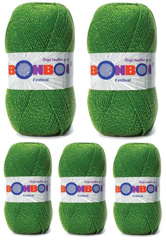 Bonbon RT-RYL-10ARBNFS235-5 5 Adet Festival Simli Örgü İpi Yünü Renk No:235