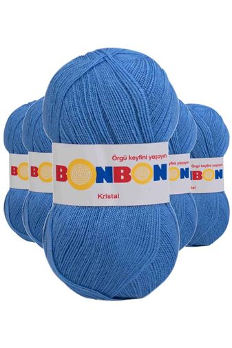 Bonbon RT-RYL-5ARBNLF98236 5 Adet Kristal El Örgü Lif İpi Açık Mavi 98236