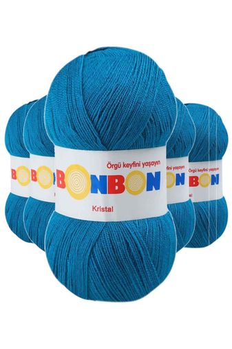 Bonbon RT-RYL-5ARBNLF98685 5 Adet Kristal El Örgü Lif İpi Koyu Mavi 98685