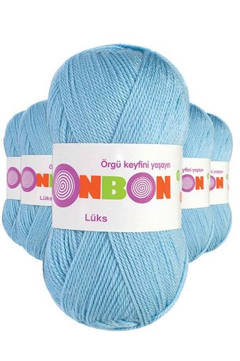 Bonbon RT-RYL-5ARBNPT98231 5 Adet Lüks Patik İpi Yünü Mavi 98231
