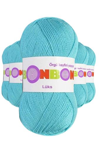 Bonbon RT-RYL-5ARBNPT98238 5 Adet Lüks Patik İpi Yünü Turkuaz 98238