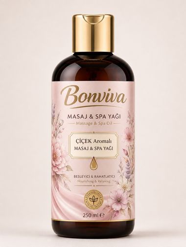 BONVİVA Çiçek Özlü Spa Masaj Yağı 250 ml
