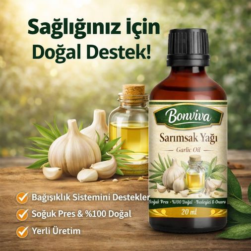 BONVİVA Damıtılarak Elde Edilmiş Saf Sarımsak Yağı 20 ml