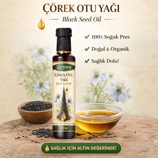 BONVİVA Saf Çörekotu Yağı 250 ml