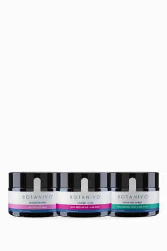 Botanivo BTNV25/11 Tüm Vücut Bakım Seti | Çok Amaçlı Wonder Balm, El Balmı, Ayak Balmı | Organik İçerikli | 3X30 Ml