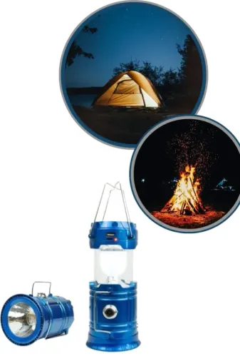 Boy Güneş Enerjili Kamp Feneri Usb Şarjlı 1 Adet (büyük Model)