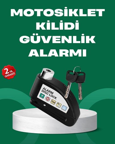 Brand TKNXUCZMOTORKİLİTMKR Motosiklet Scooter Bisiklet Tekerlek Disk Kilidi Alarmlı Güvenlik